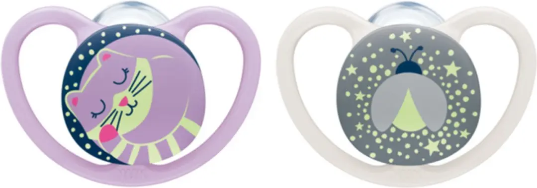 NUK Space Night Siliconen Fopspenen 2 Stuks