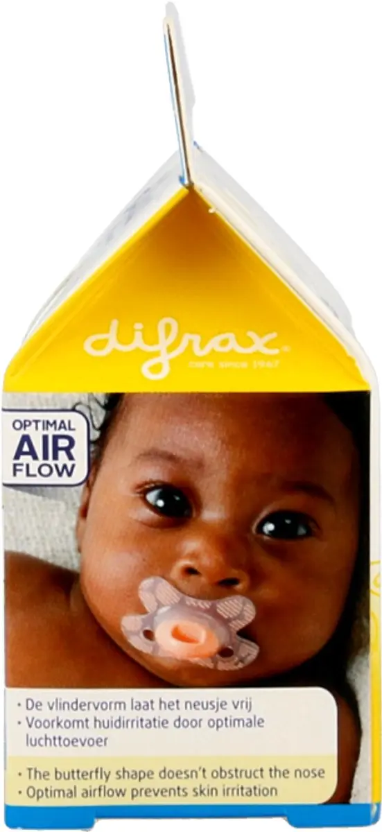 Difrax Fopspeen Newborn Natural - Prematuur/Grijs - afbeelding 6 van 6