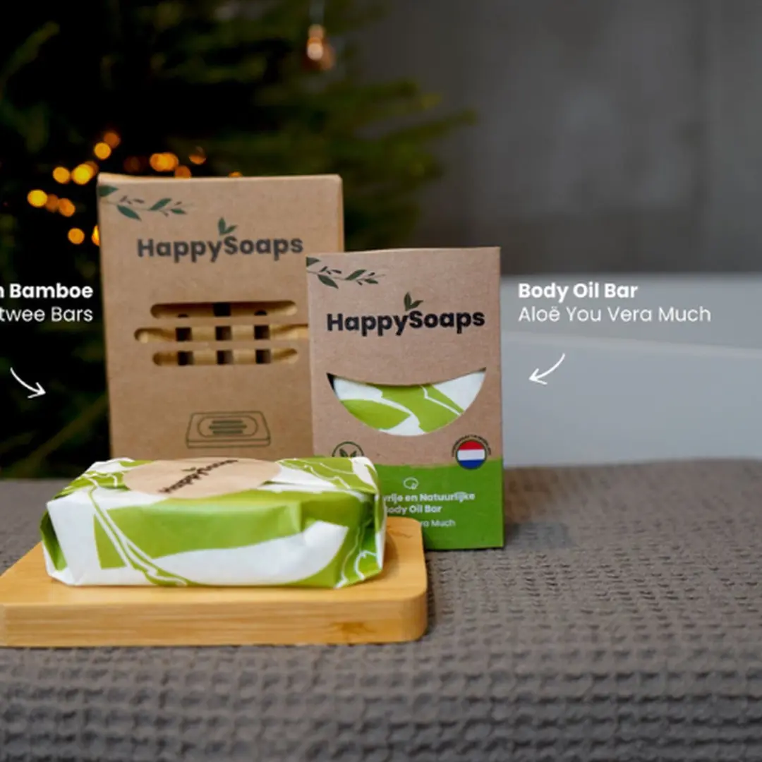 HappySoaps Aloë Giftset - Bodylotion & Zeep Houder - 110g