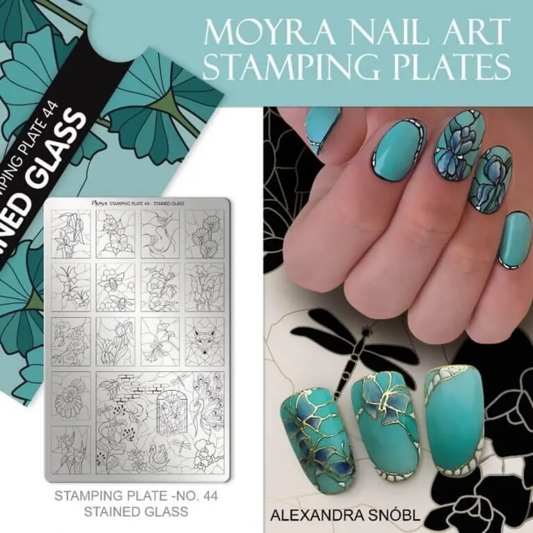 Moyra Stamping Plate 44 - Stained Glass 55g