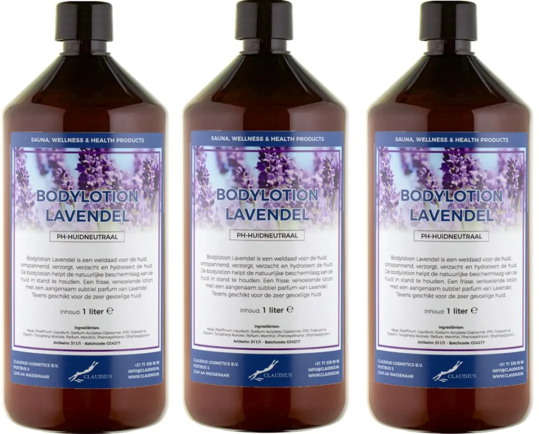 Splashbox Cosmetics Bodylotion Lavendel 1L - 3 Stuks