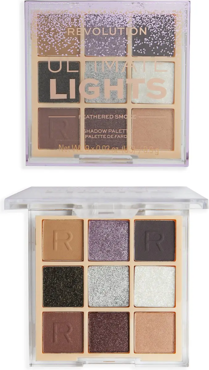 Makeup Revolution Ultimate Lights Oogschaduw Palette Feathered Smoke - 9 Kleuren