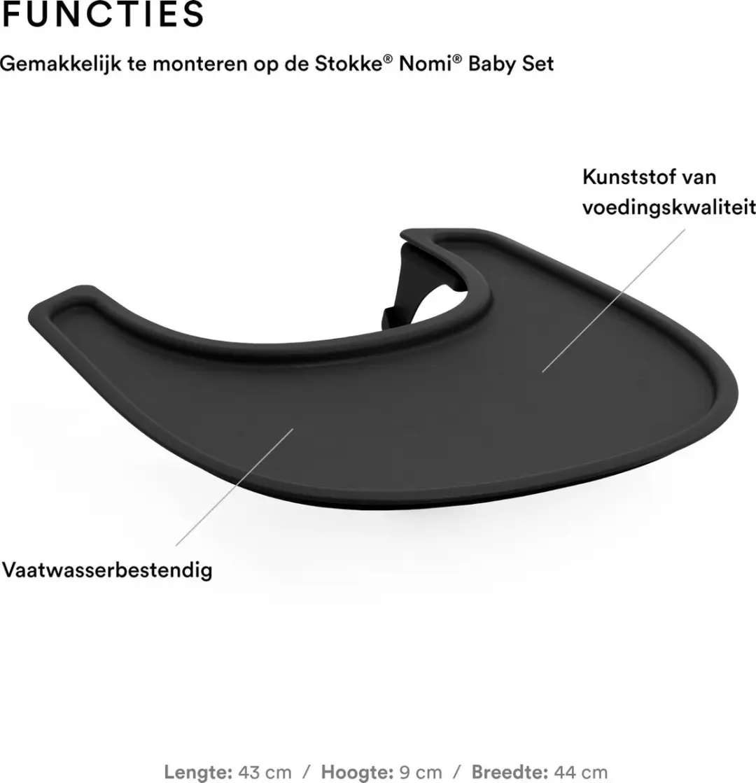 Stokke Nomi Dienblad - Zwart