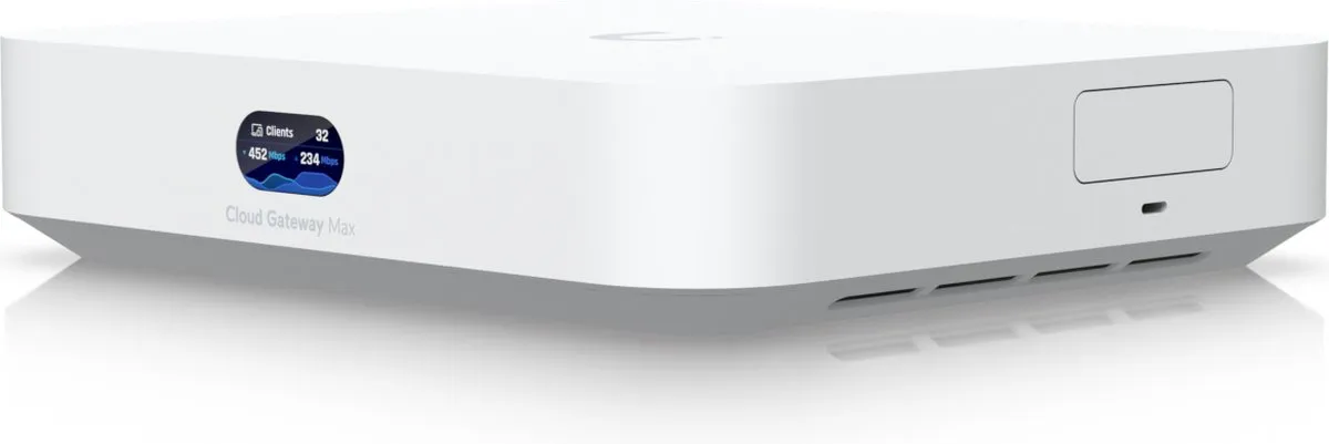 Ubiquiti Cloud Gateway Max 512GB SSD - 5x 2.5Gbps Ethernet - Wit