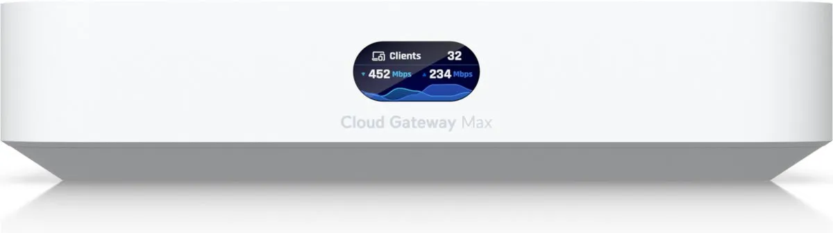 Ubiquiti Cloud Gateway Max 512GB SSD - 5x 2.5Gbps Ethernet - Wit