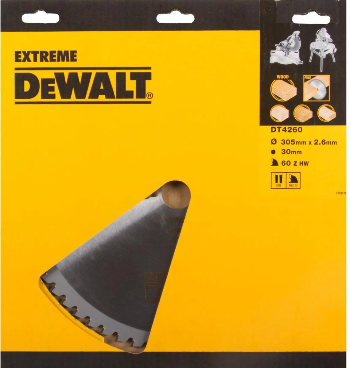 DeWalt Extreme DT4260-QZ Cirkelzaagblad 305mm 60T - Hout/Laminaat