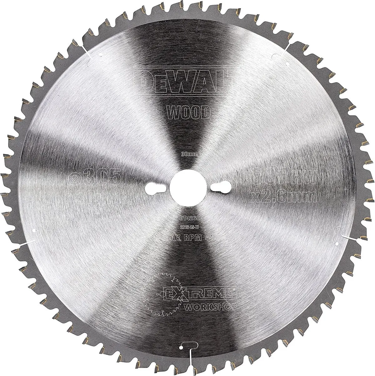 DeWalt Extreme DT4260-QZ Cirkelzaagblad 305mm 60T