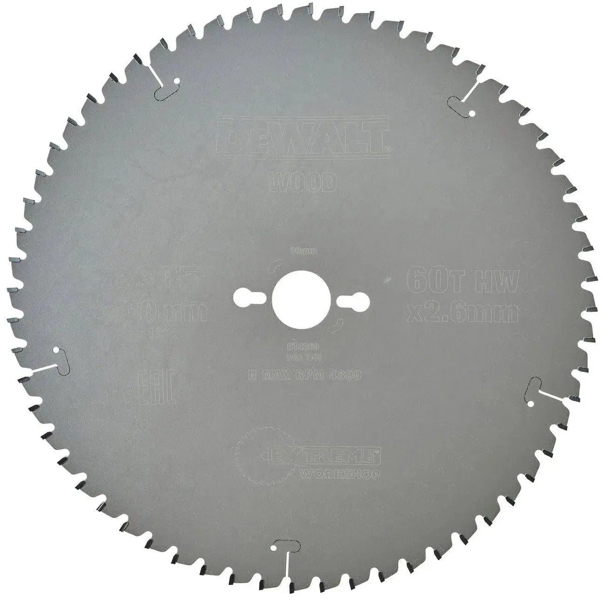 DeWalt Extreme DT4260-QZ Cirkelzaagblad 305mm 60T - Hout/Laminaat