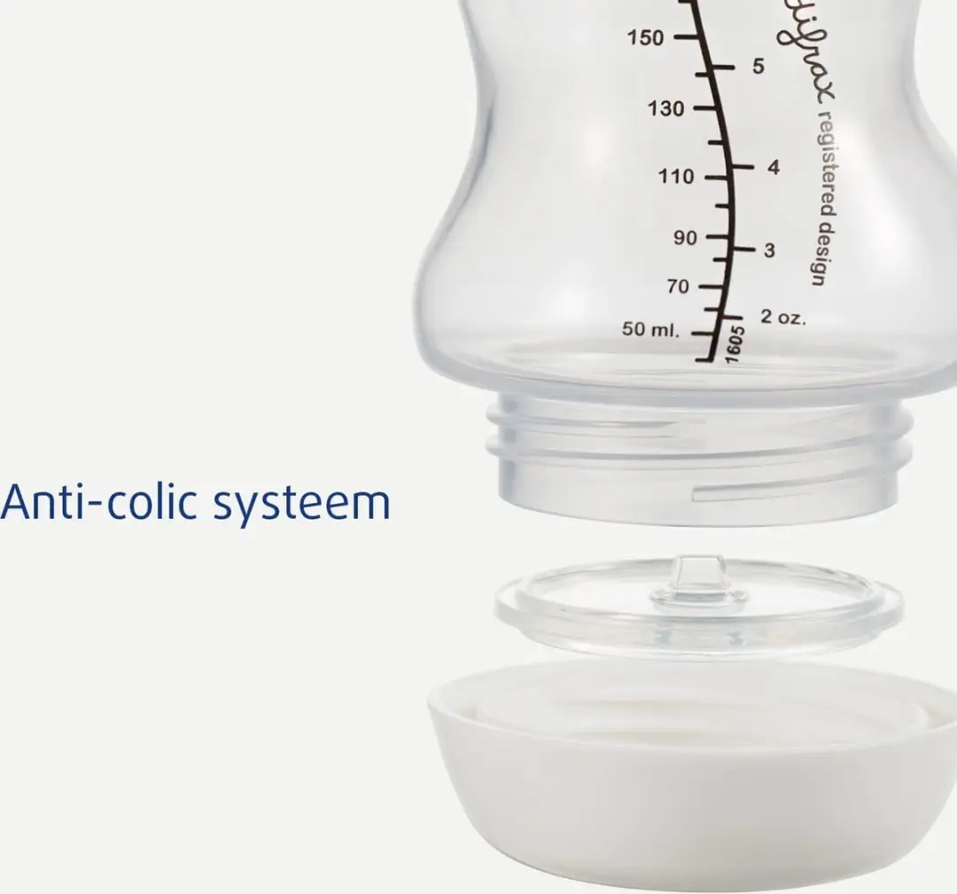Difrax Papfles S-Babyfles 310ml - Anti Koliek - Wit