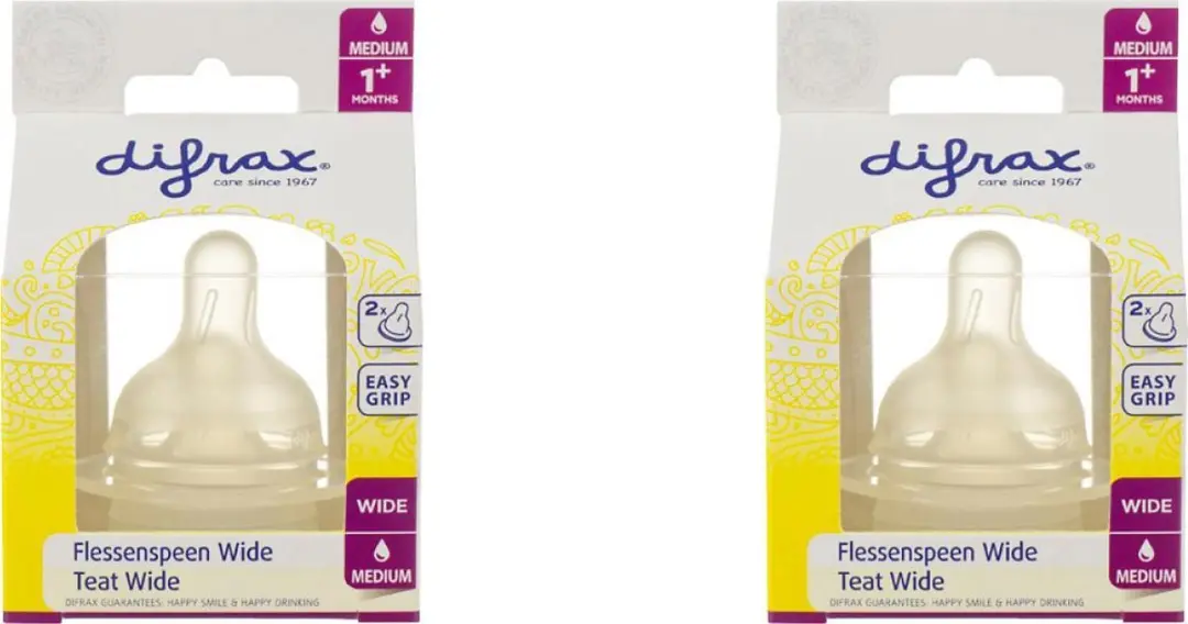 Difrax Flessenspeen Wide Medium - 4 Stuks