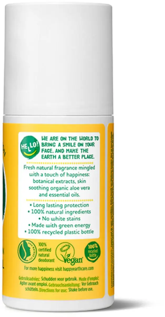 Happy Earth Deo Roller Jasmine Ho Wood - 75ml