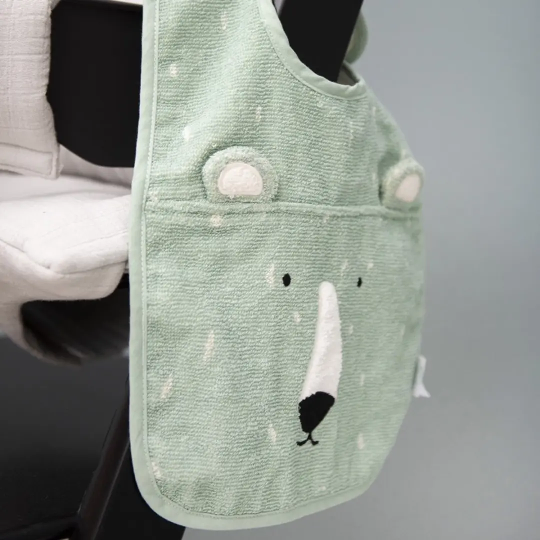 Trixie Slabbetje Mr. Polar Bear - Groen - 100% Biologisch Katoen