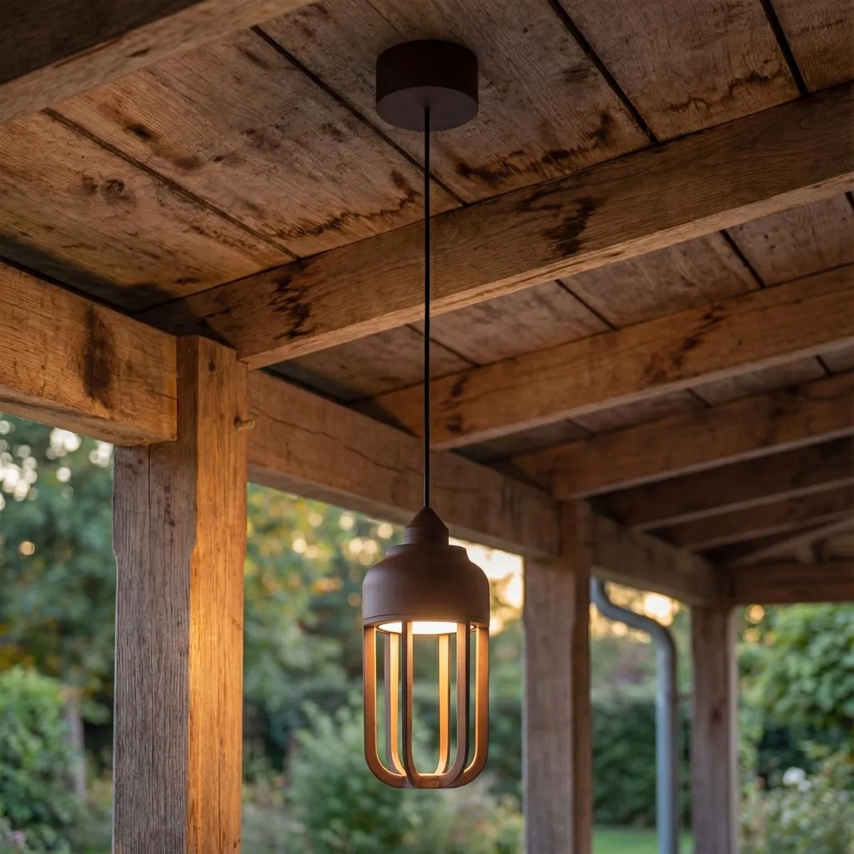 Lucide Wells Hanglamp Ø10cm - 8W 2700K - Roestbruin
