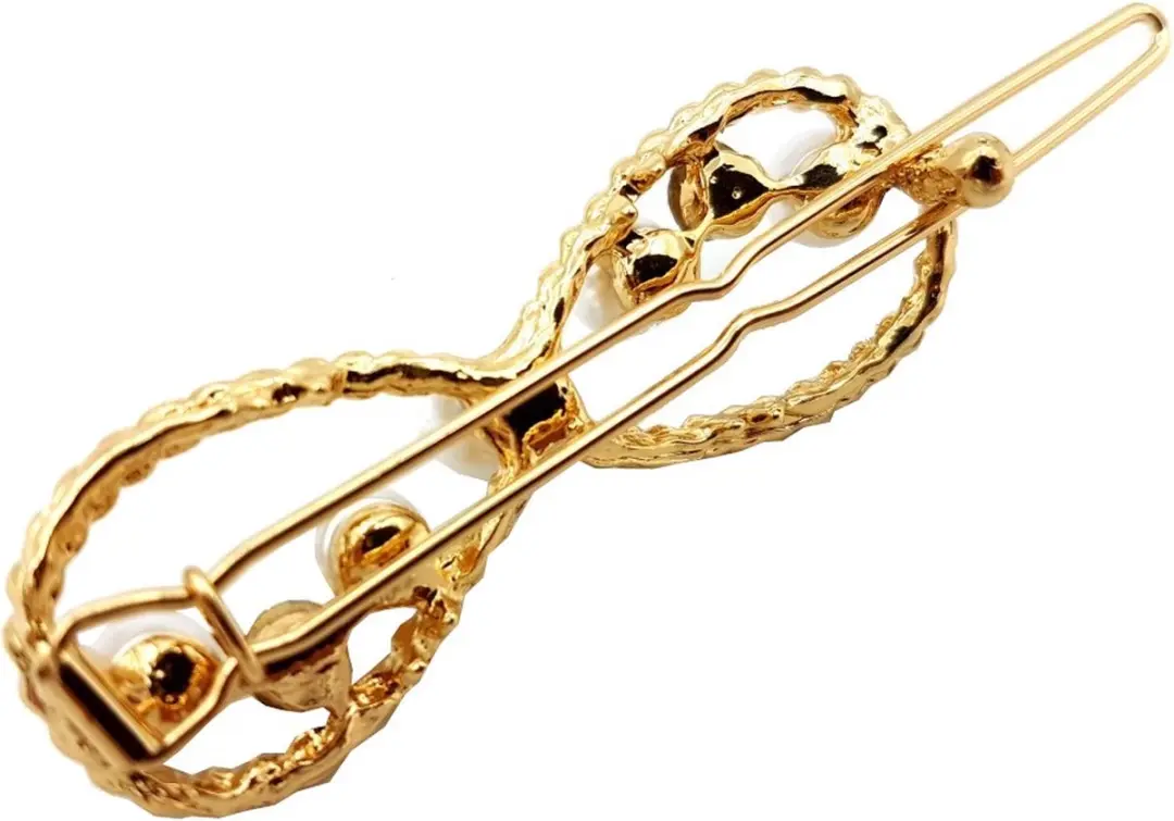 Haarsoires Haarspeld 4,5cm - Goud - Parel Strass