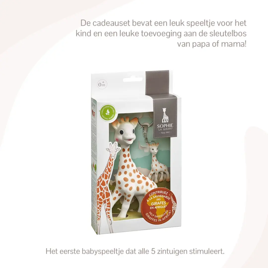 Sophie de Giraf Save the Giraffes Cadeauset - Beige/Bruin