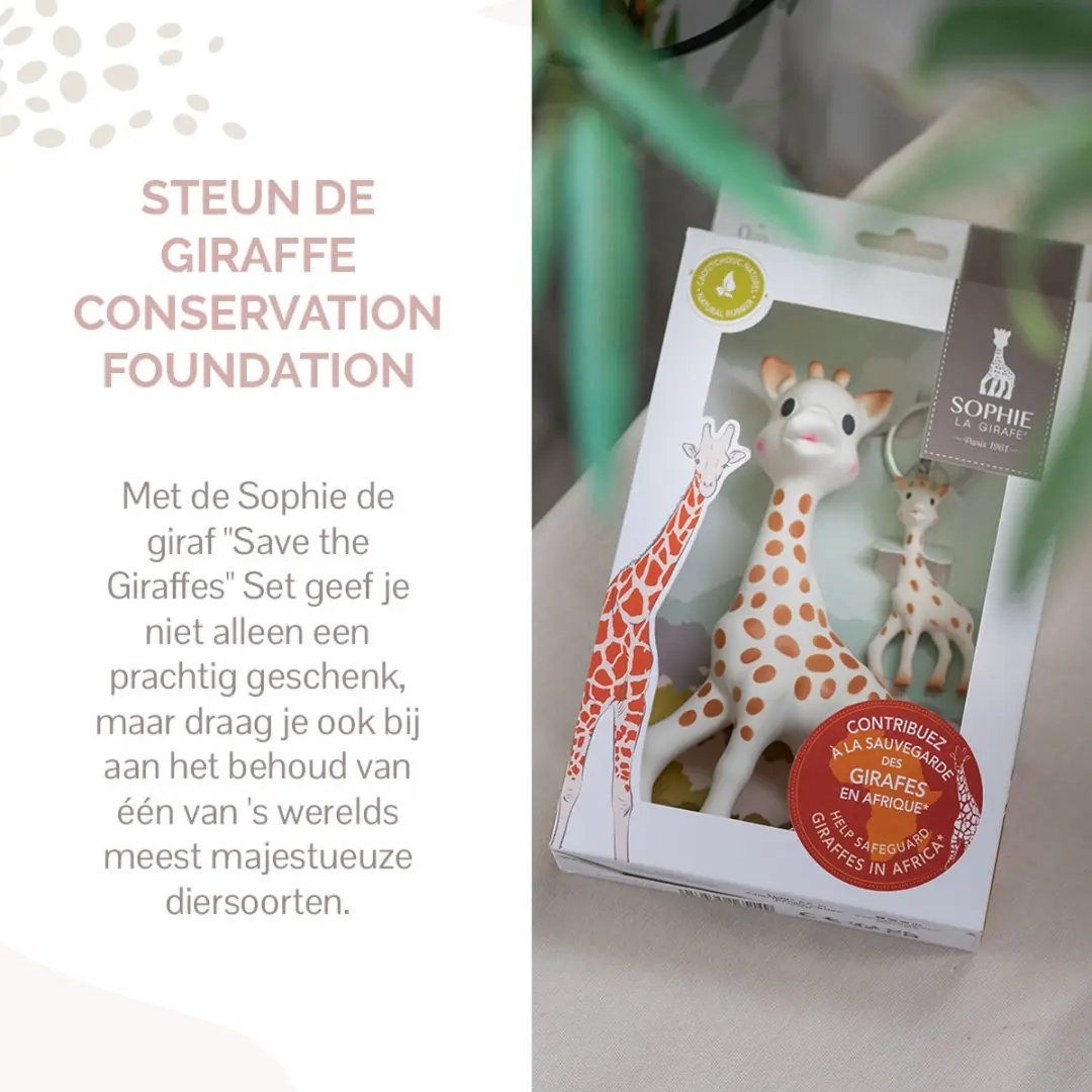 Sophie de Giraf Save the Giraffes Cadeauset - Beige/Bruin