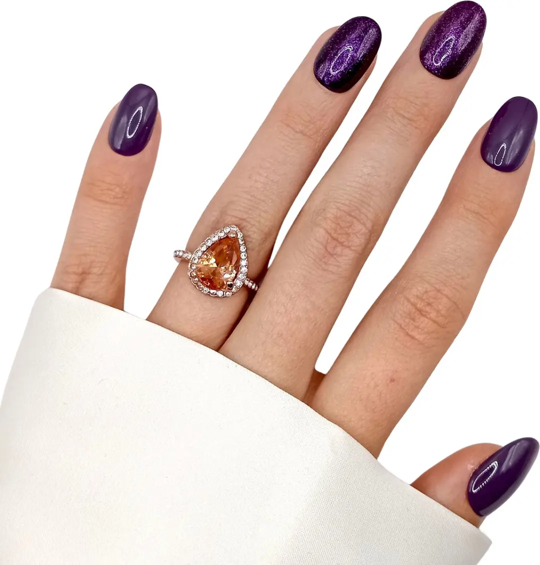 SD Press on Nails B-78 Plaknagels - Paars Shimmer - 20 Stuks
