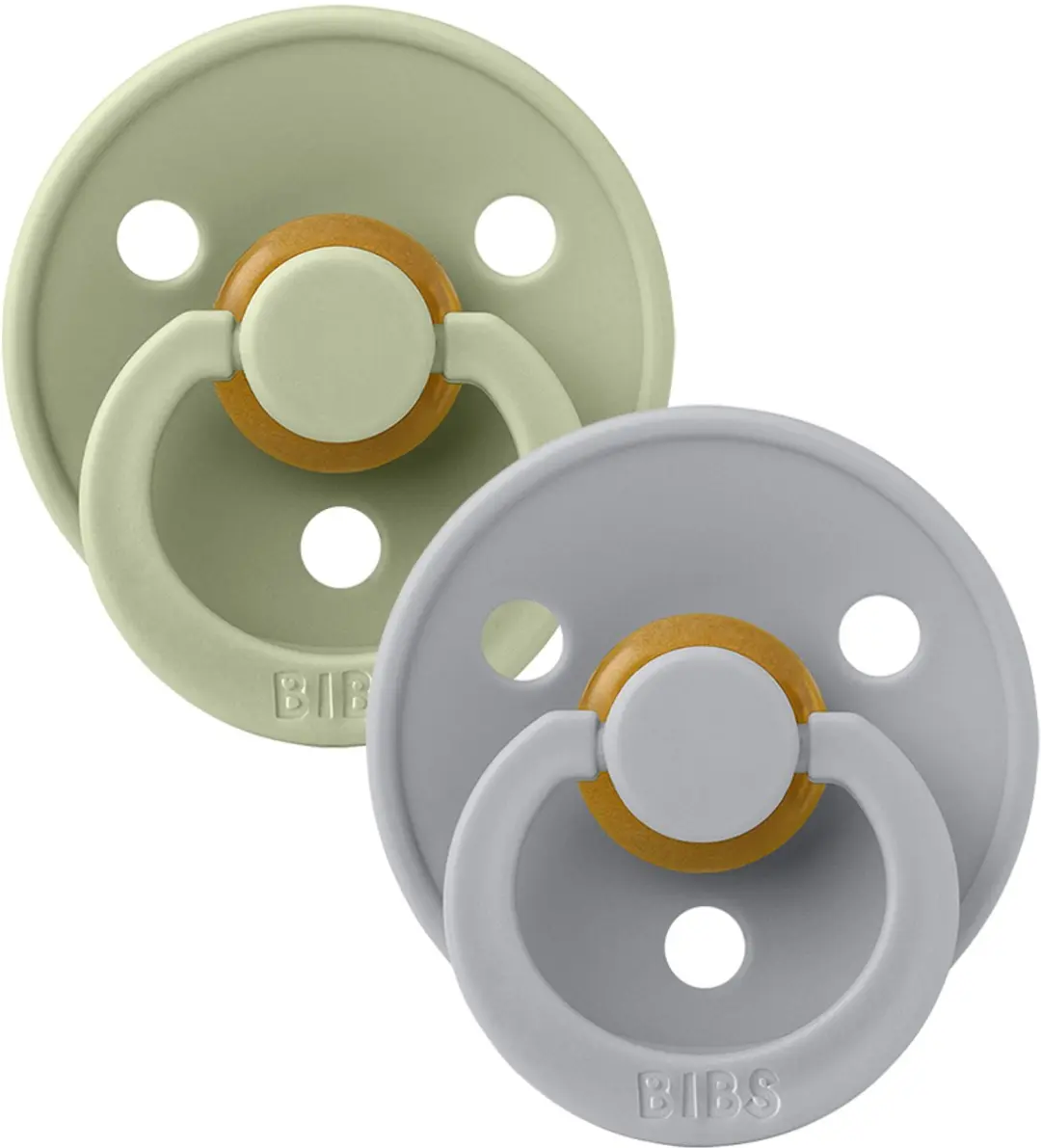 BIBS Colour Pacifier Stage 1 - 2 Stuks - Sage/Grijs - afbeelding 6 van 6