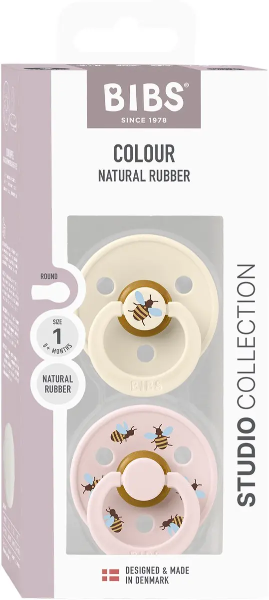 BIBS Colour Studio Speen - Natuurlijk Rubberlatex - Maat 2 - 2 Stuks