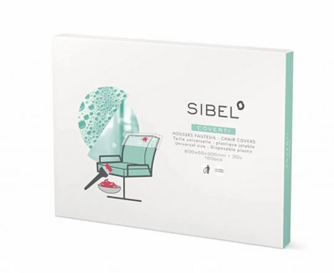 Sibel Clean All Stoelbeschermers Wegwerp Plastic 100 Stuks - Zwart