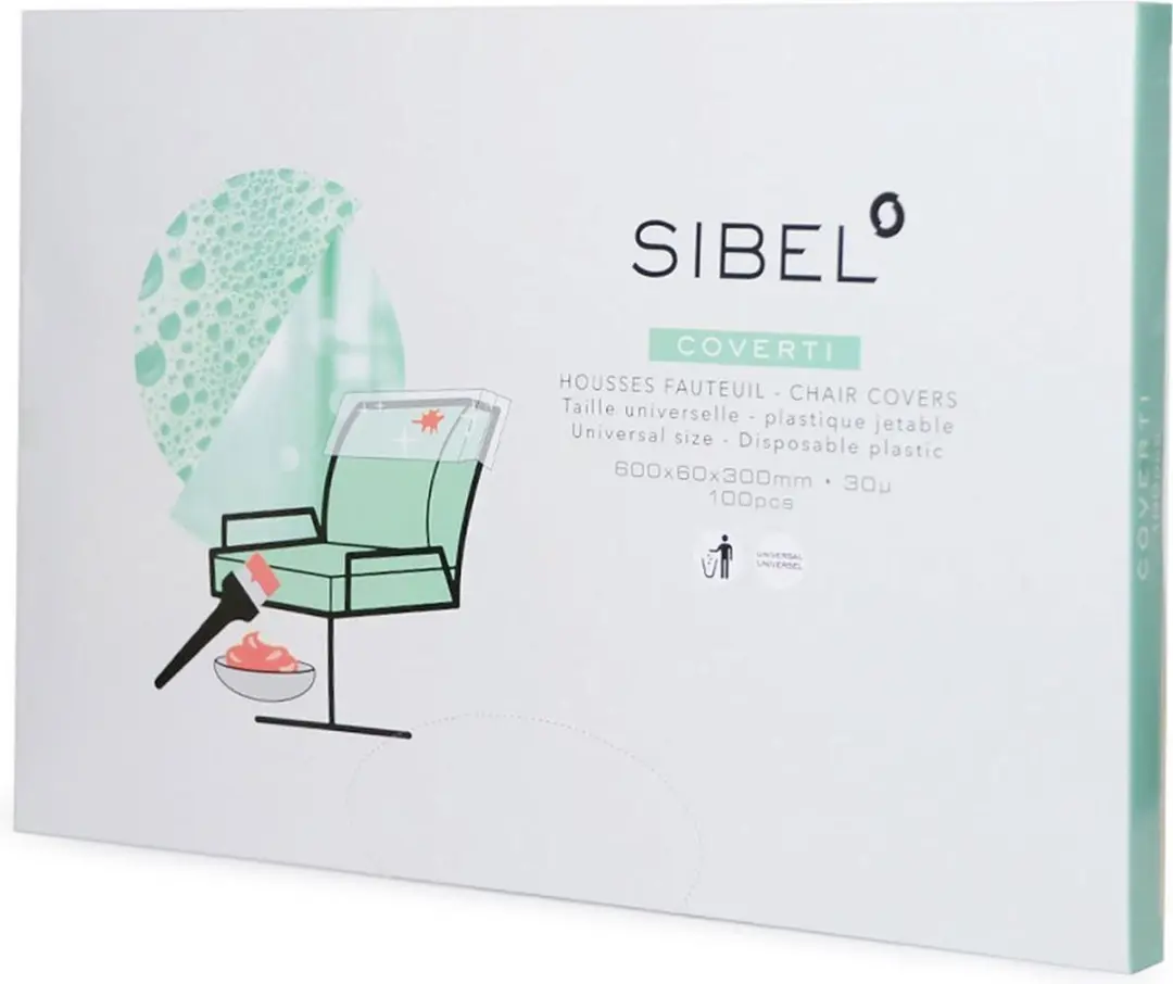Sibel Clean All Stoelbeschermers Wegwerp Plastic 100 Stuks - Zwart