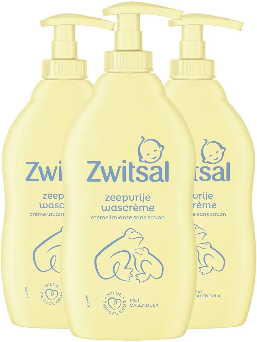 Zwitsal Zeepvrije Wascrème 3x400ml