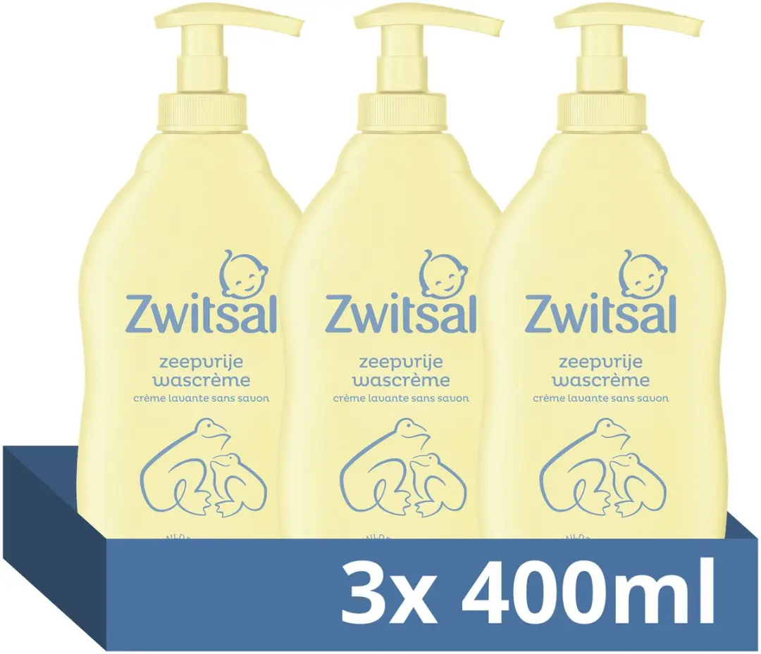 Zwitsal Zeepvrije Wascrème 3x400ml