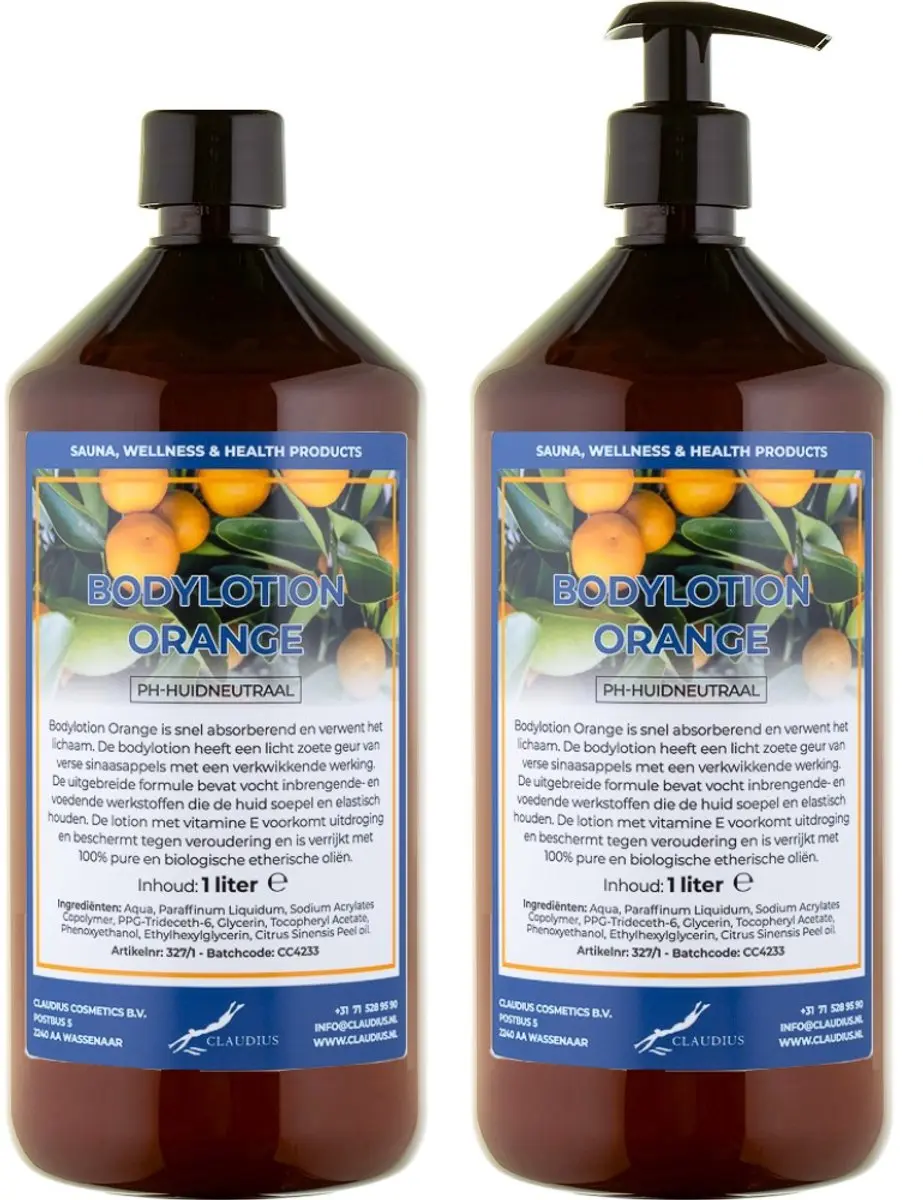 Splashbox Cosmetics Bodylotion Orange 1L - 2 Stuks