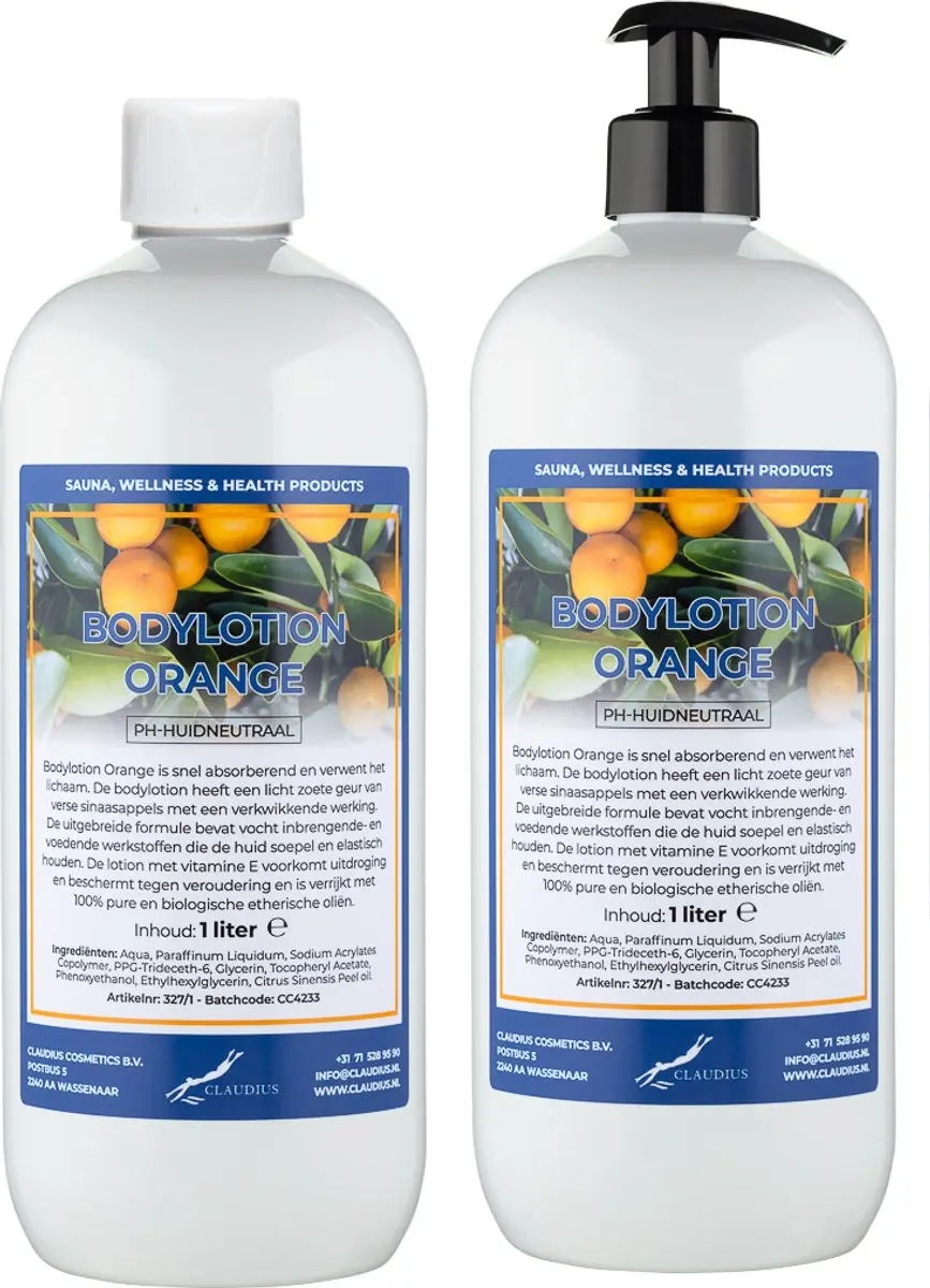 Splashbox Cosmetics Bodylotion Orange 1L - 2 Stuks