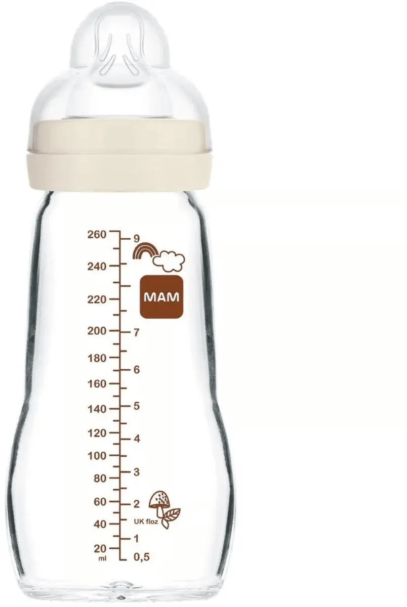 MAM Feel Good Babyfles Glas 260ml - Uni