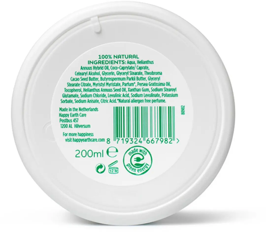 Happy Earth Créme Sensitive & Dry Skin 200ml