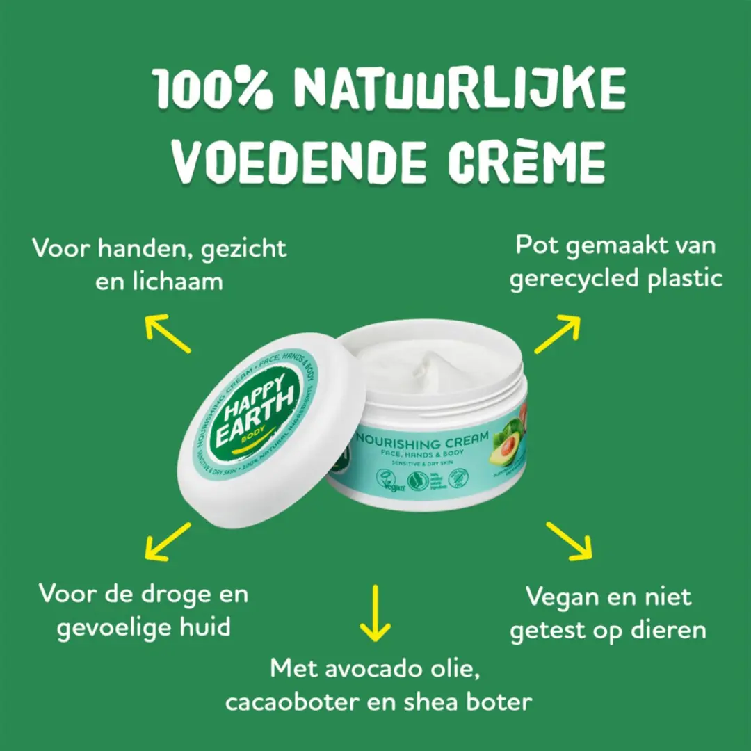 Happy Earth Créme Sensitive & Dry Skin 200ml