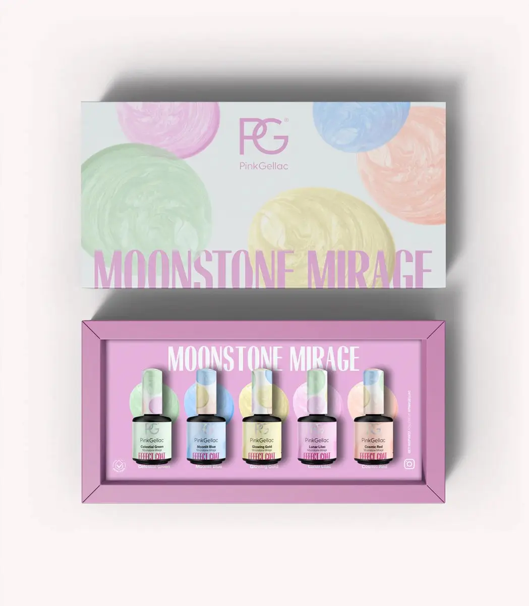 Pink Gellac Moonstone Mirage Gellakset - 5x15ml Multicolor