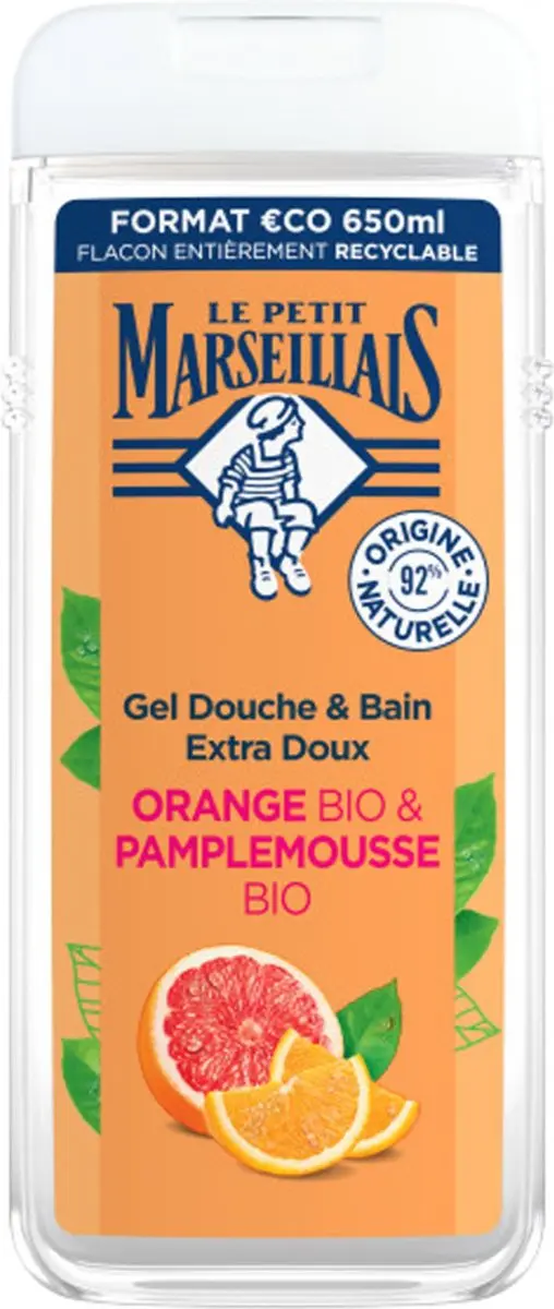 Le Petit Marseillais Douchegel Sinaasappel & Grapefruit BIO 650ml