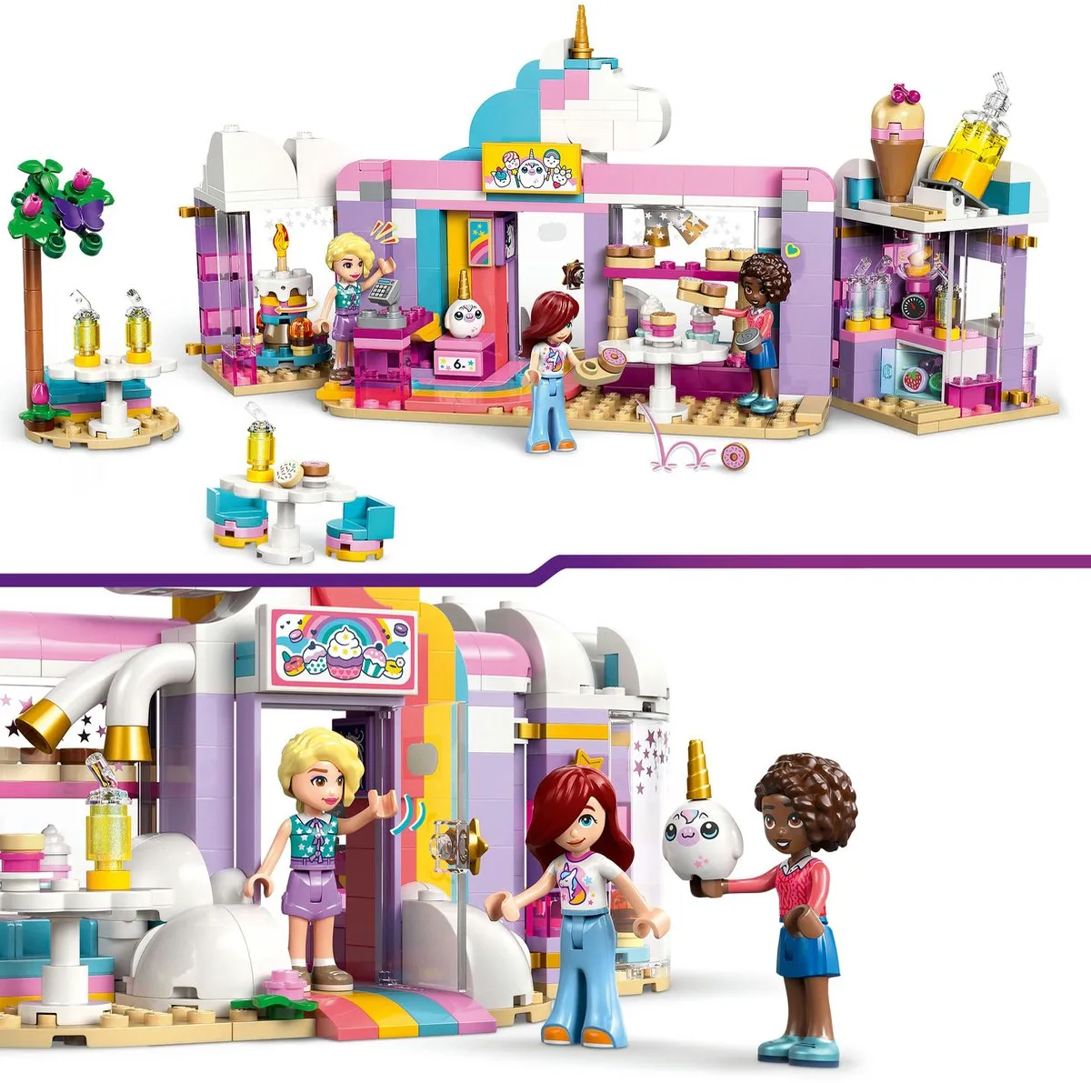 LEGO Friends Eenhoorn Café 42684 - 475 Stukken - 3 Minifiguren - Multicolor
