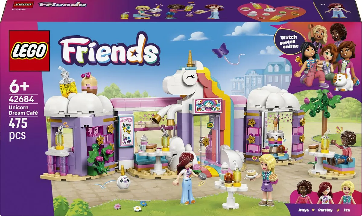 LEGO Friends Eenhoorn Café 42684 - 475 Stukken - 3 Minifiguren - Multicolor