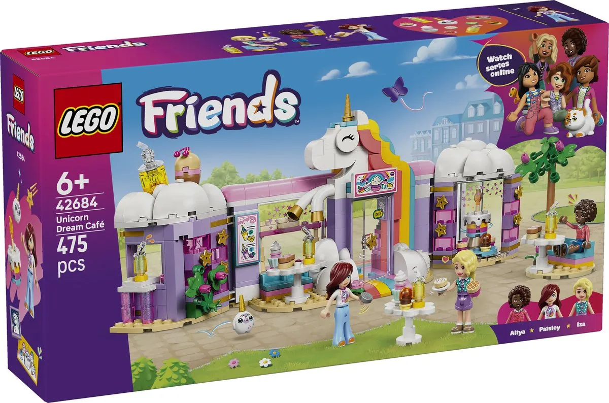 LEGO Friends Eenhoorn Café 42684 - 475 Stukken - 3 Minifiguren - Multicolor