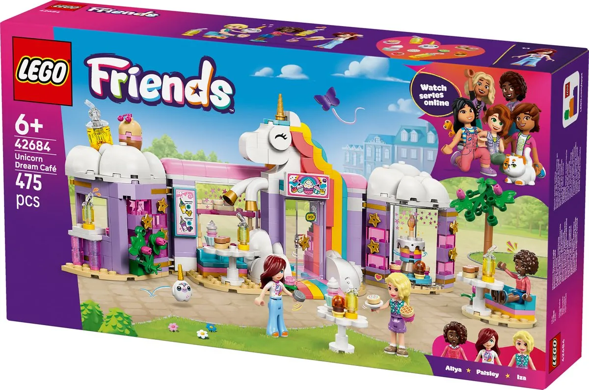 LEGO Friends Eenhoorn Café 42684 - 475 Stukken - 3 Minifiguren - Multicolor