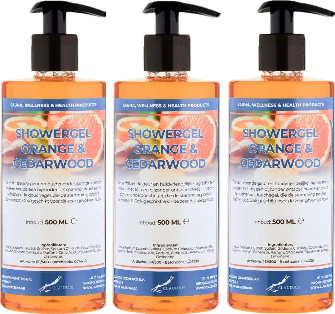Splashbox Cosmetics Douchegel Sweet Orange & Cedarwood 500ml