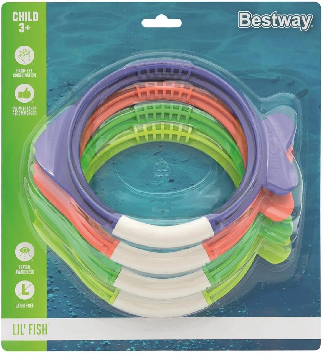 Bestway Dive Rings Lil Fish - 3+ Jaar - Multicolor - afbeelding 6 van 6