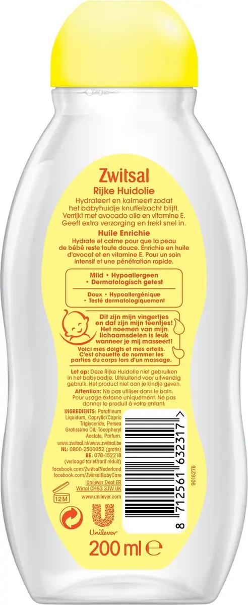 Zwitsal Rijke Olie 200ml