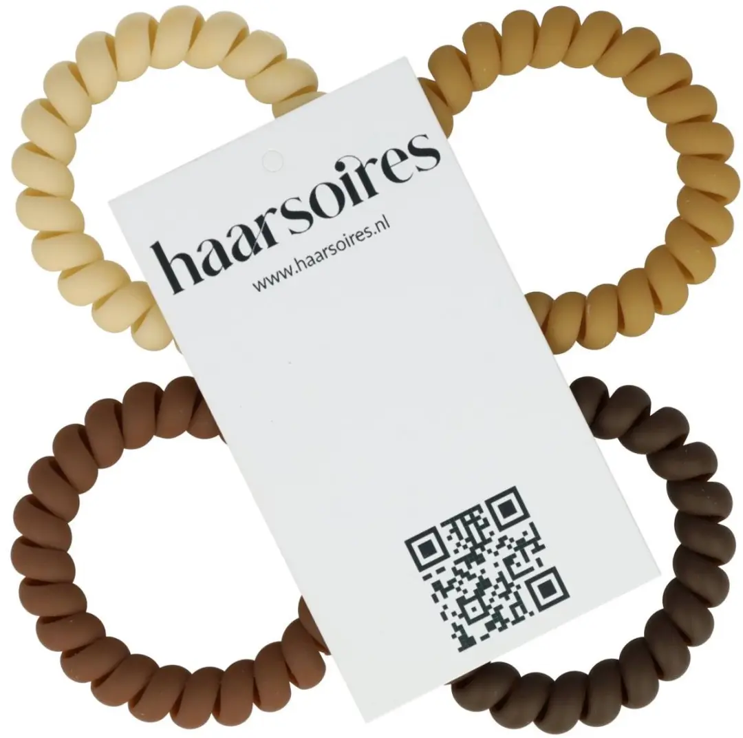 Haarsoires Invisibobble Telefoondraad Elastiekjes - 4 Stuks