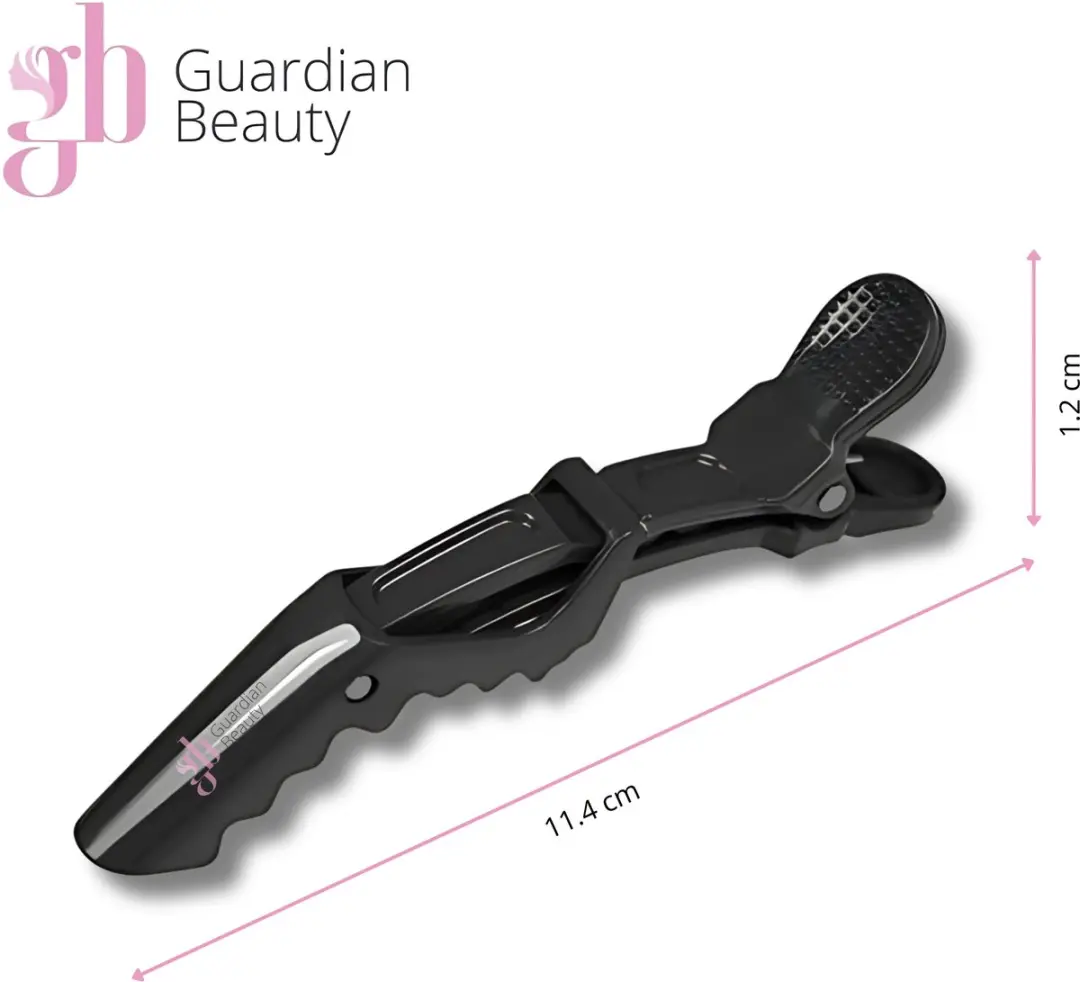 Guardian Beauty Haarklemmen Alligator 10 Stuks - Zwart
