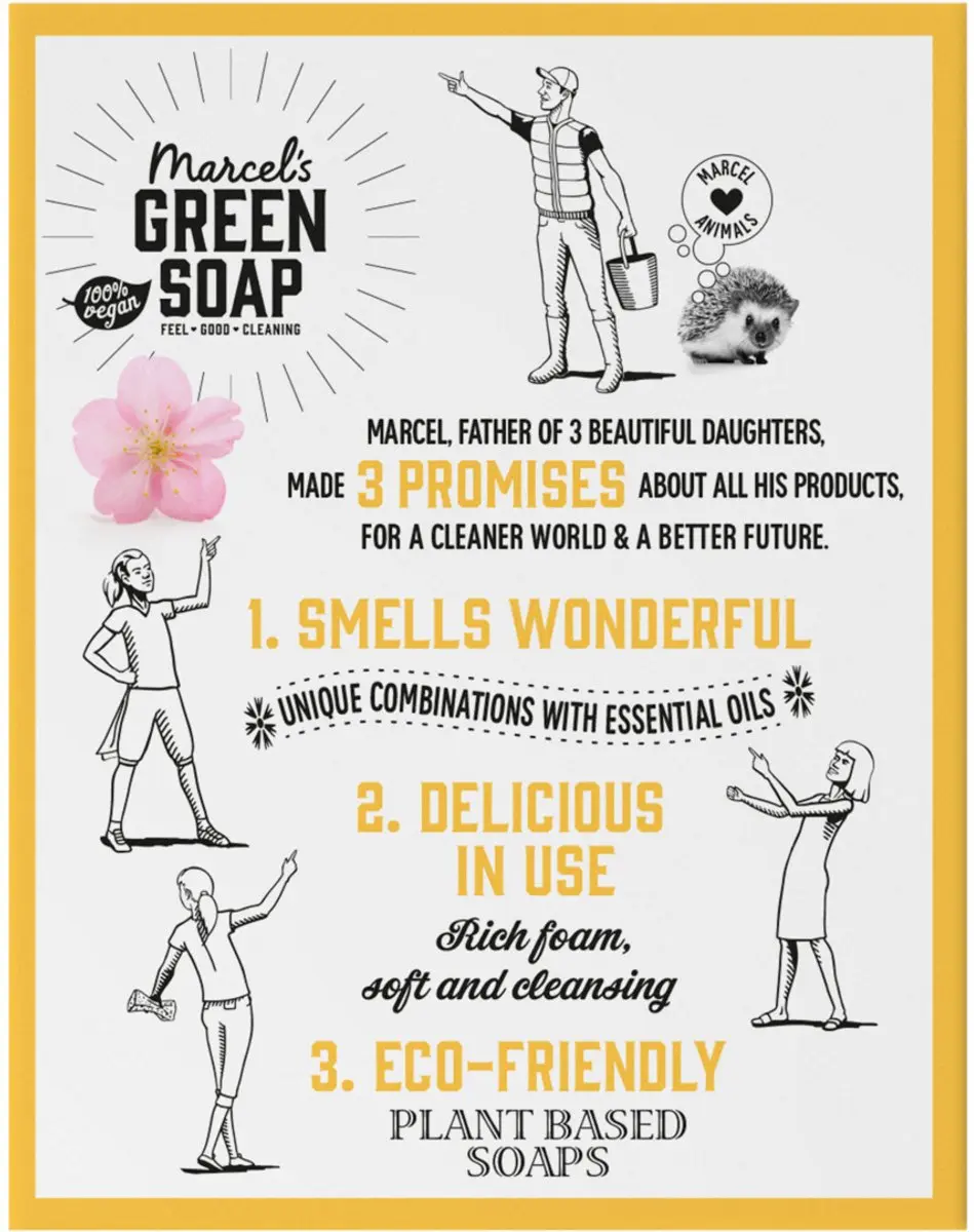 Marcel's Green Soap Handzeep Bar Vanille & Cherry Blossom 90g