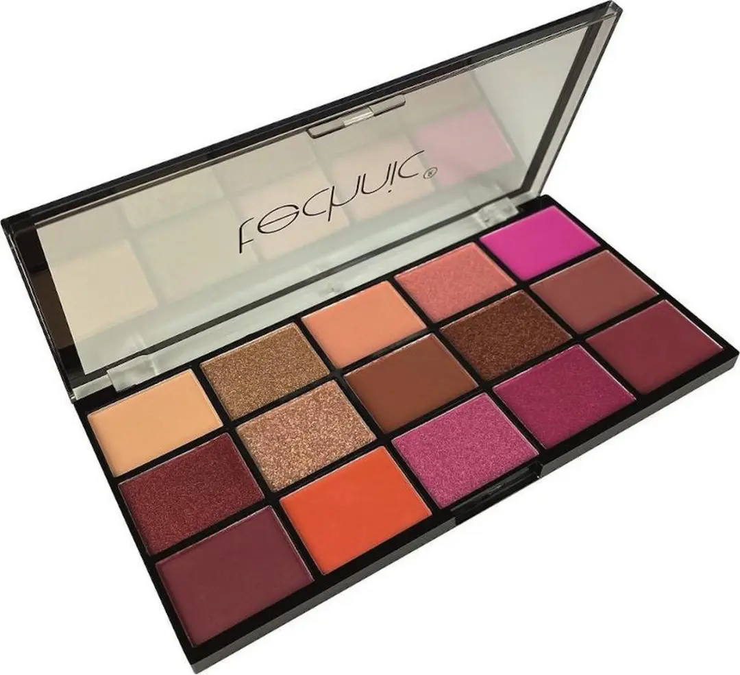 Technic Pressed Pigment Oogschaduw Palette Hot Love - 15 Stuks