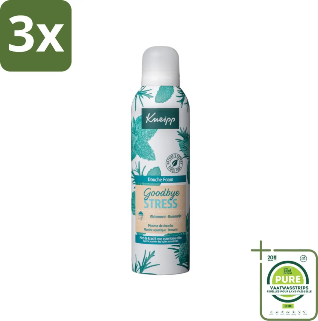 Kneipp Goodbye Stress Douche Schuim 200ml - 3 Stuks