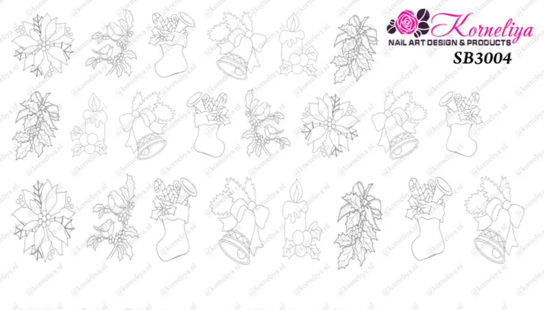 Korneliya Water Decal Nail Wrap SB 3004