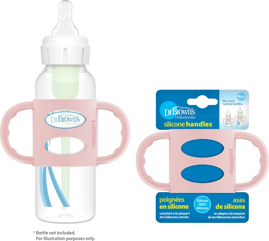 Dr. Brown's Siliconen Handvat Roze - 250ml