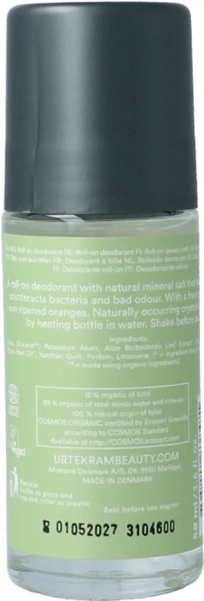 Urtekram Deoroller Aloe Vera Biologisch 50ml