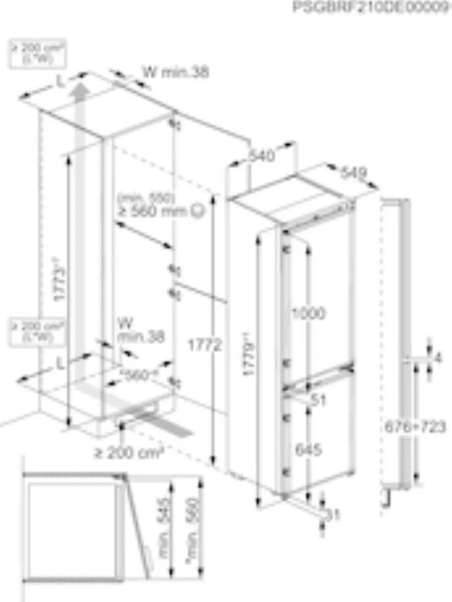 AEG OSC6N181ES Inbouw Koel-Vriescombinatie 253L